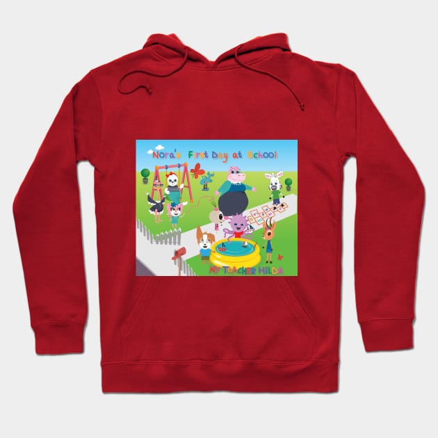 My Teacher Hilda - children playing Hoodie by lunespark